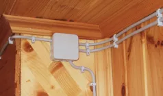 Прокладка КАБЕЛЯ под скобу - гипсокартон, дерево
