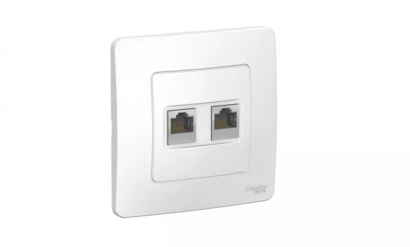 Установка РОЗЕТКИ компьют. (RJ45 RJ11) накладной