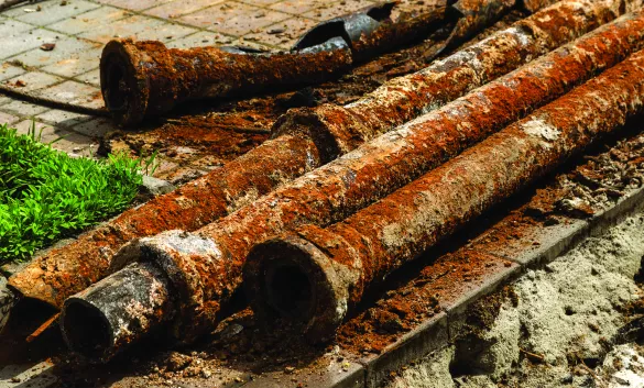 Демонтаж ТРУБ канализации (чугун)