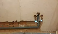 ШТРОБЛЕНИЕ стен под трубы сантехнические (канализационные)  - бетон