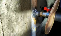 Демонтаж врезки с применением сварки Ø25