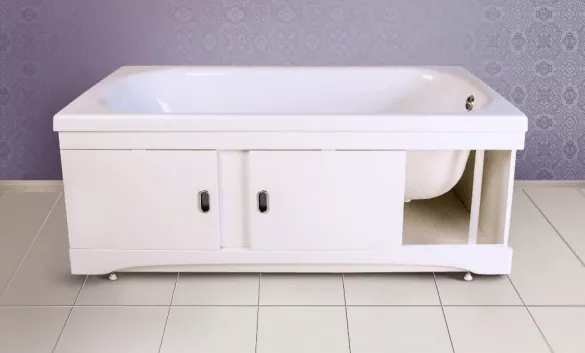 Установка готового ЭКРАНА  под ВАННУ