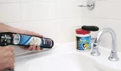 Герметизация мойки (раковины) силиконом